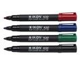 Marker Pen, Black / Blue / Green / Red, Wax, Medium, 4pcs